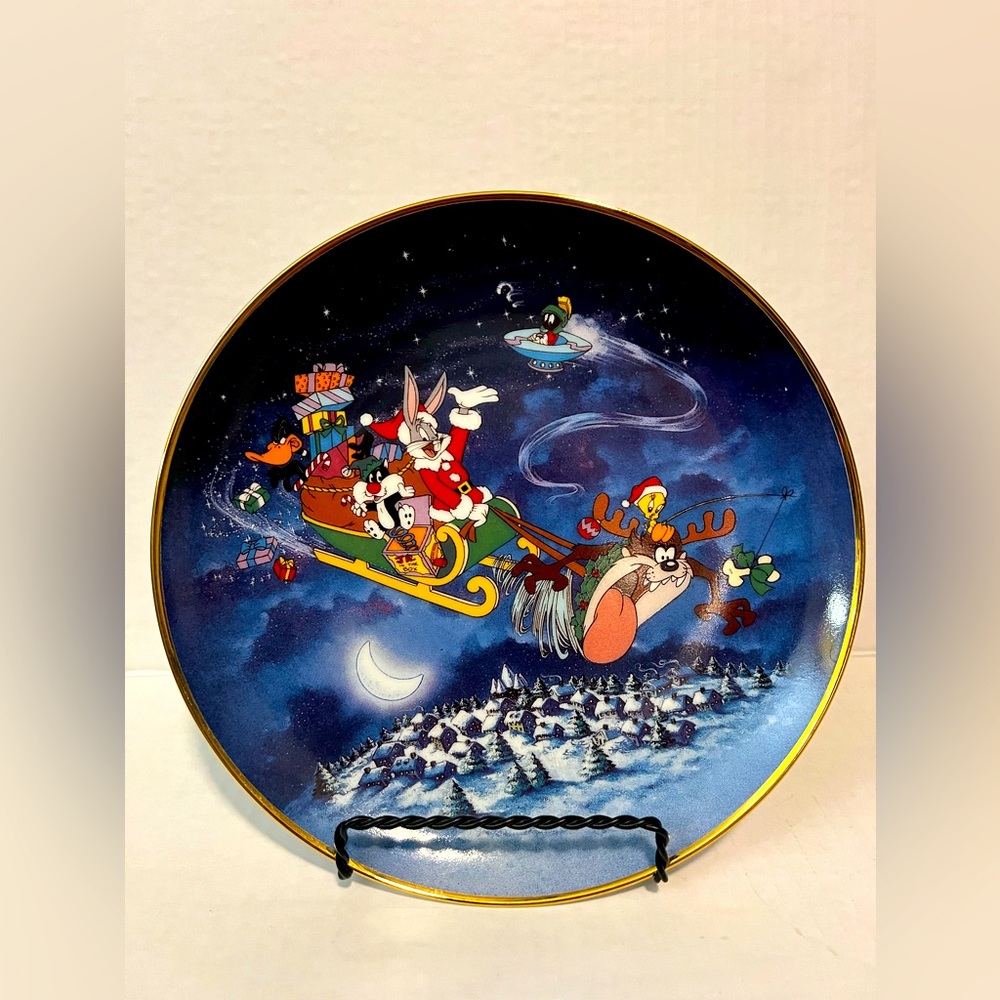 1990’s vintage Bugs bunny christmas plate